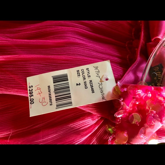 NWT BETSEY JOHNSON HOT PINK/ SEQUIN DRESS - Picture 5 of 7